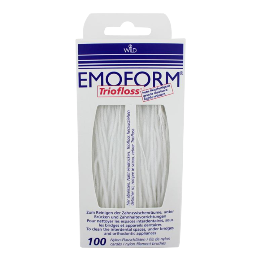 EMOFORM Triofloss, Zahnfaden,12 Packung à 100 Stk.