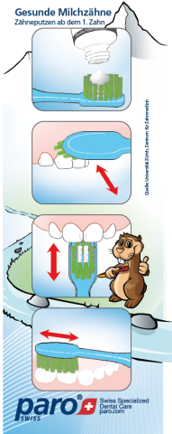Zahnputzanleitung Gesunde Milchzähne,1 x 10 Stk.
