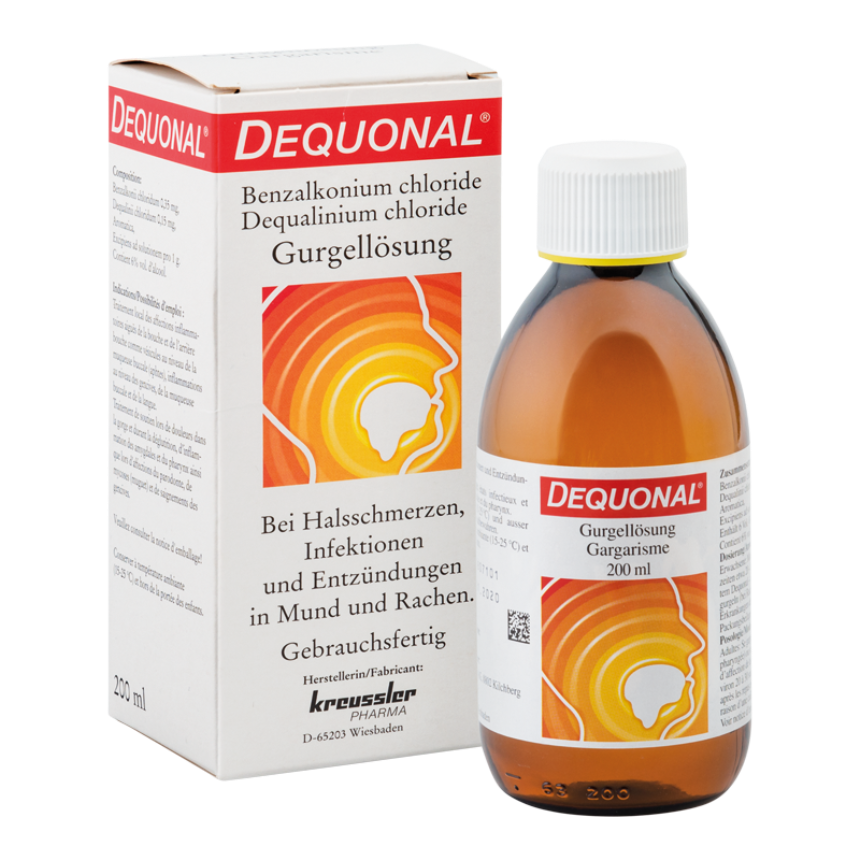 Dequonal Gurgellösung, 200ml,Packung à 6 Stk.