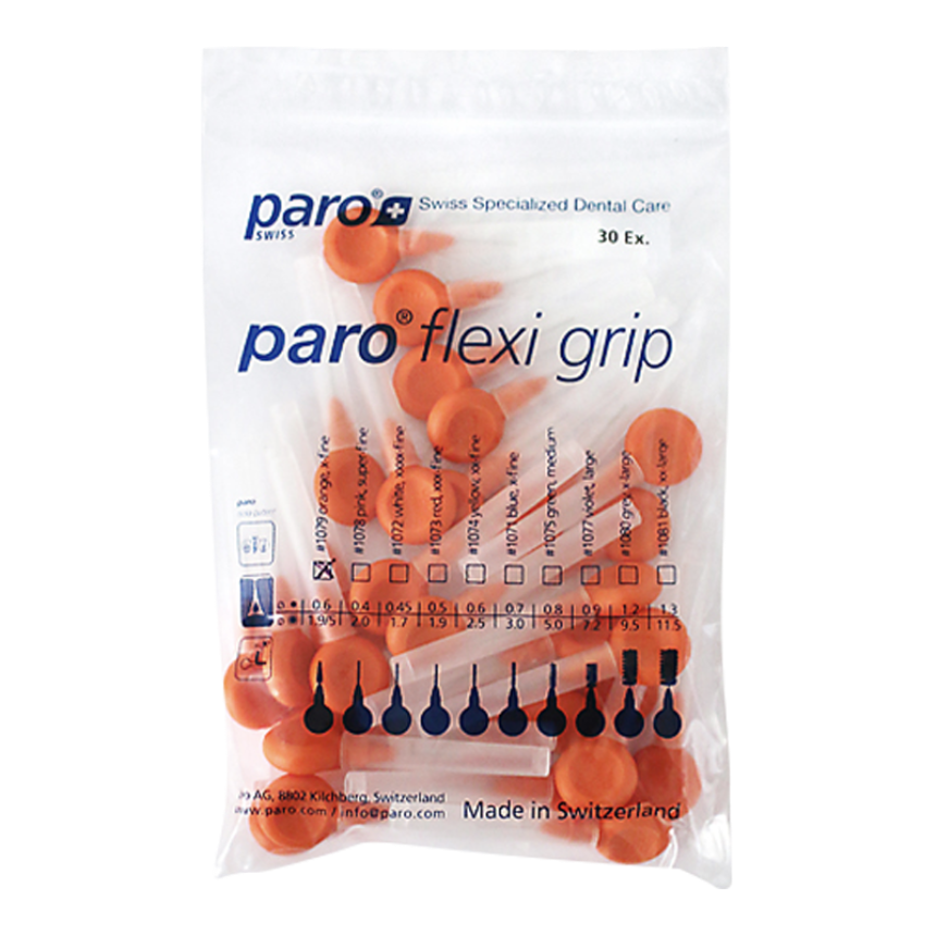paro® flexi grip, x-fein, orange, kon Ø 1.9/5 mm,Klinikpackung 30 Stk.