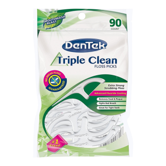 Dentek, Triple Clean, Zahnseide-Sticks,6 Beutel à 30Stk.