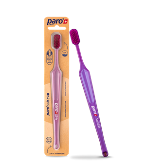 paro® Soft 39 r - Zahnbürste, soft, 5-reihig, R-PET, r-pink