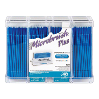 MICROBRUSH Plus, 'Regular, Blau (PR400BL),1 Karton à 4 x 100 Applikatoren
