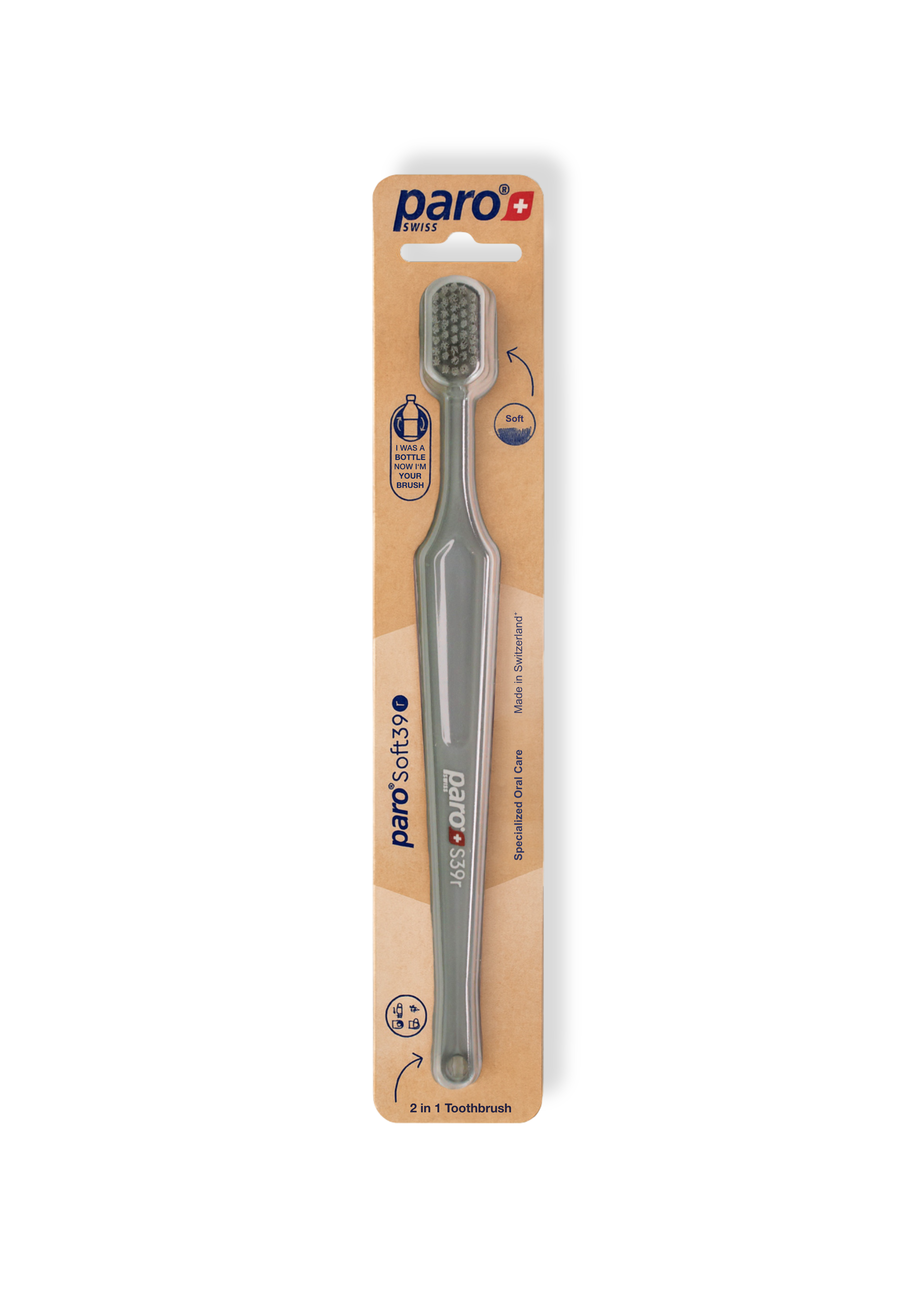 paro&amp;#174; Soft 39 r - Zahnb&amp;#252;rste, soft, 5-reihig, R-PET, r-grey