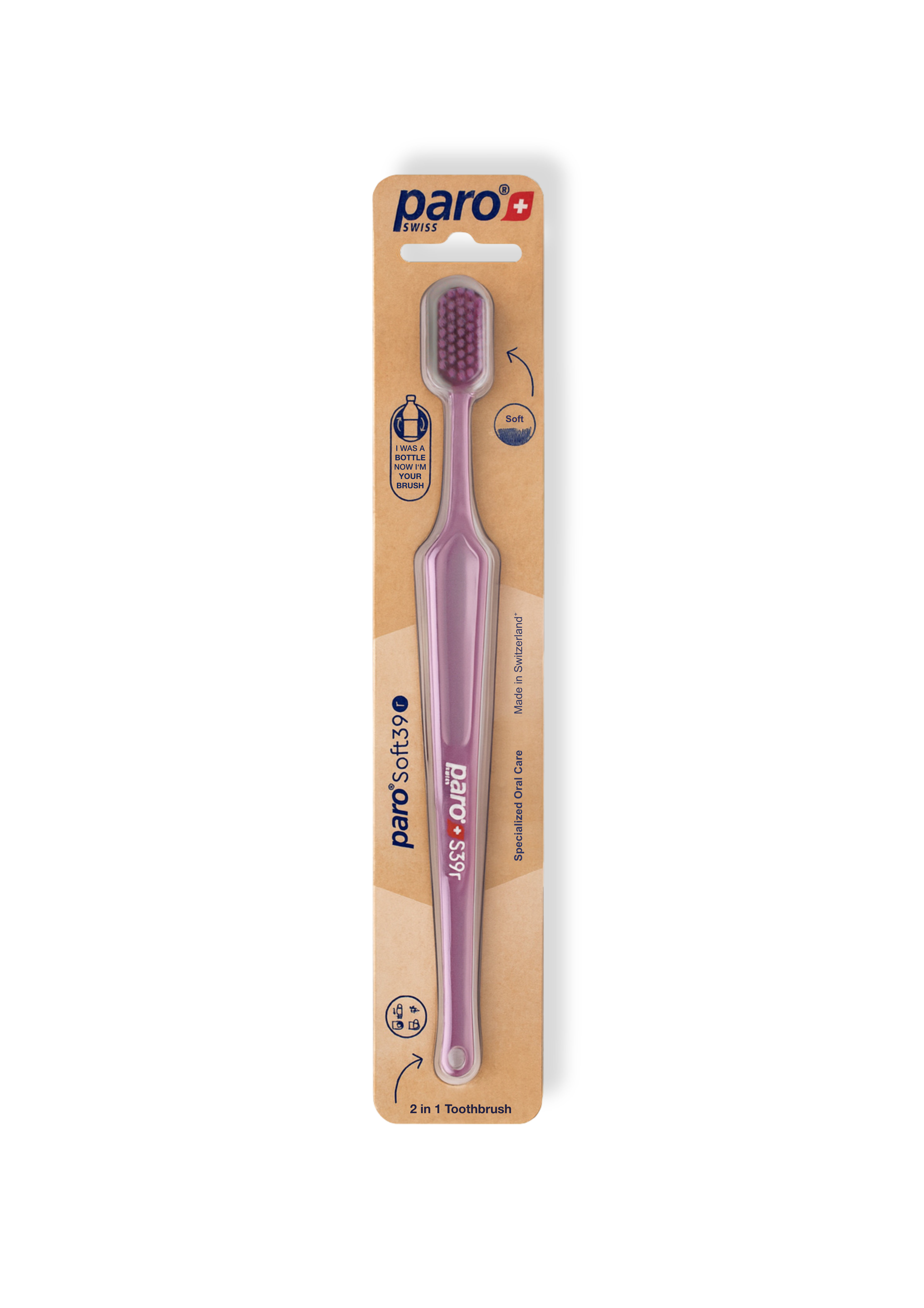 paro&amp;#174; Soft 39 r - Zahnb&amp;#252;rste, soft, 5-reihig, R-PET, r-pink