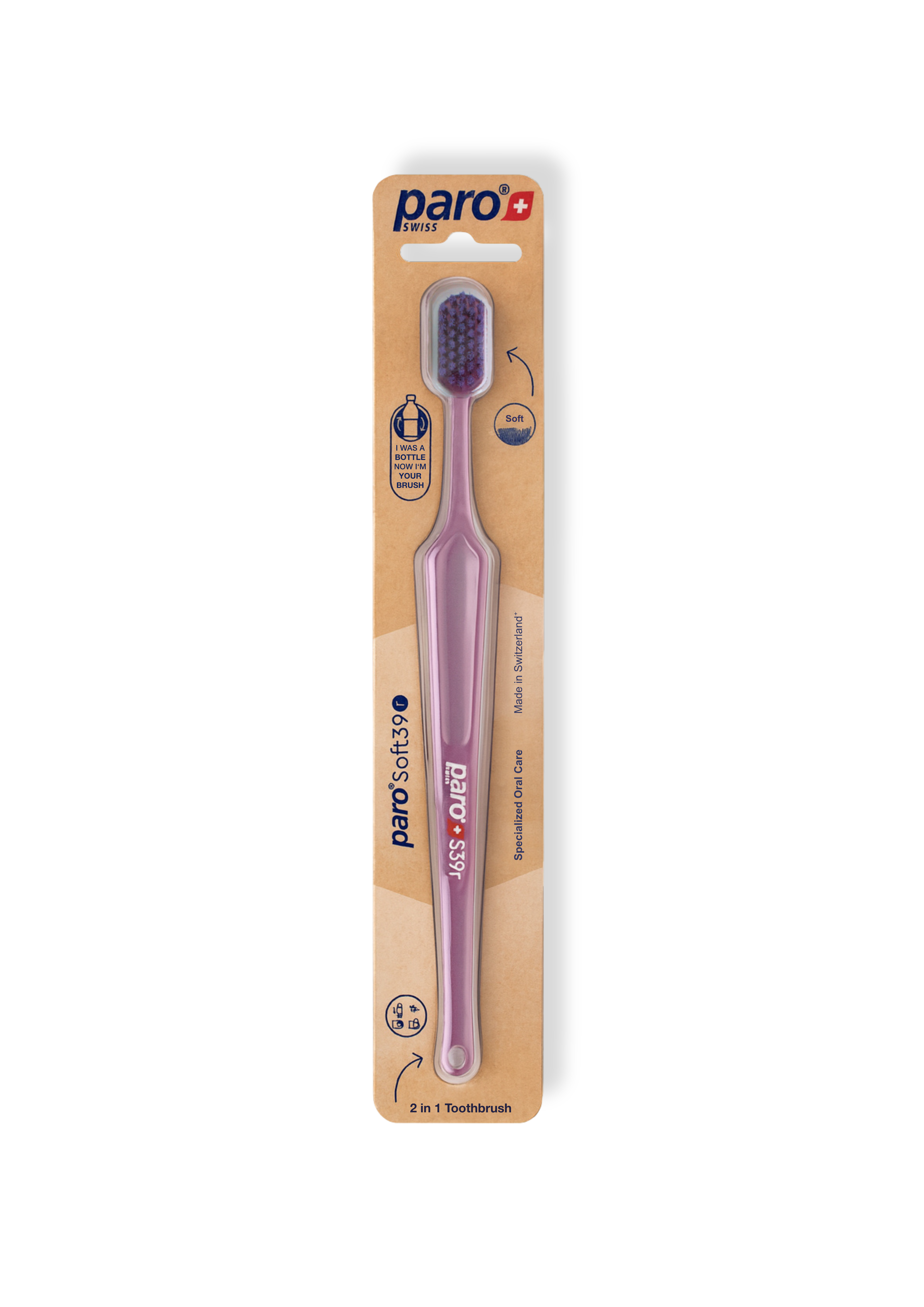 paro&amp;#174; Soft 39 r - Zahnb&amp;#252;rste, soft, 5-reihig, R-PET, r-pink