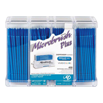 MICROBRUSH Plus, 'Regular, Blau (PR400BL),1 Karton à 4 x 100 Applikatoren