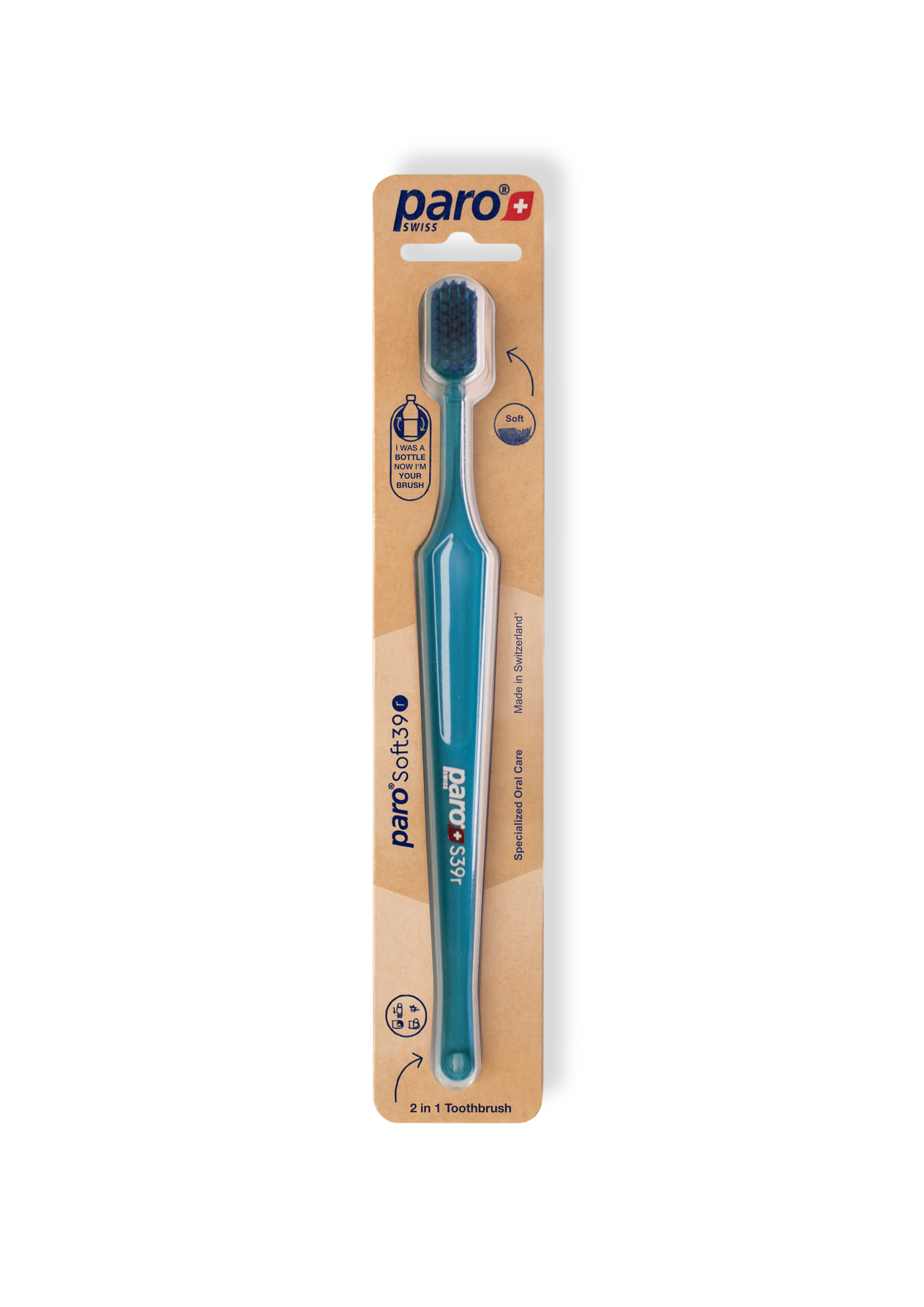 paro® Soft 39 r - Zahnbürste, soft, 5-reihig, R-PET, r-blue
